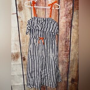 Jessica Simpson Navy and White Striped Girls Dress size Small